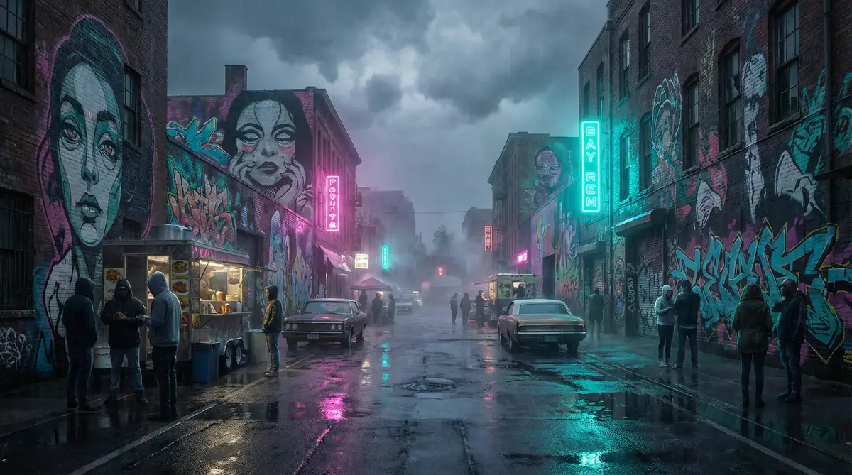q点换q币 - 雨夜壁画街